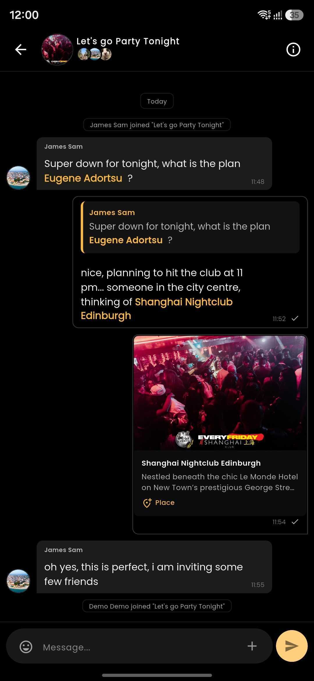 Activity chat